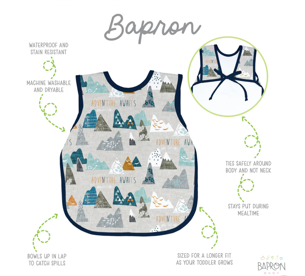 Adventure Awaits Bapron Baby Bib