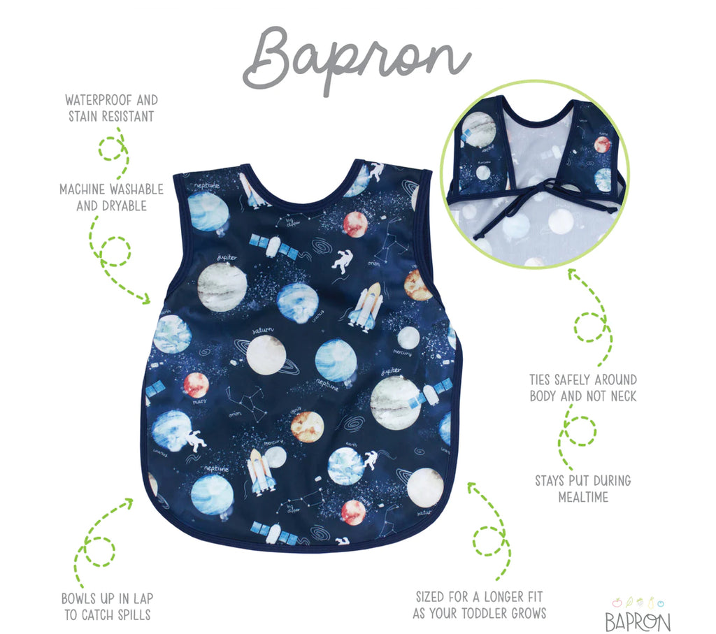 Outer Space Bapron Baby Bib