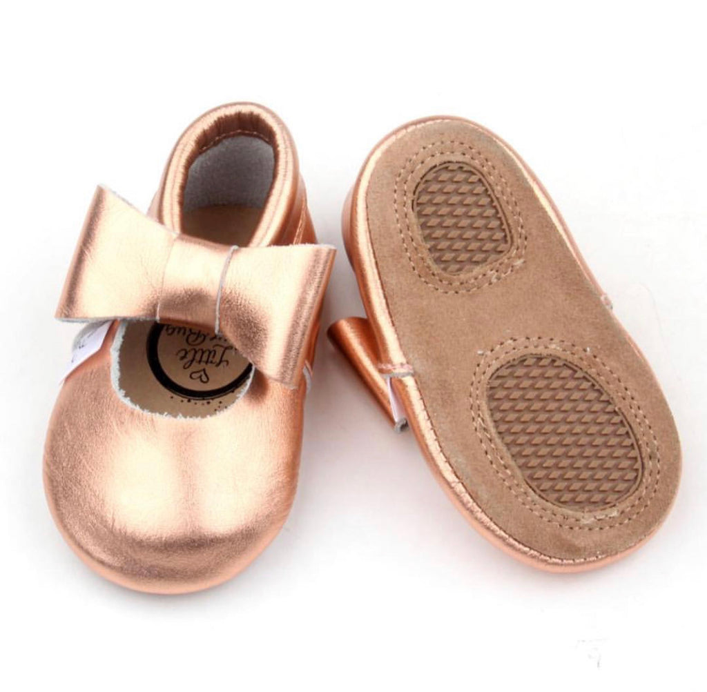 Rose Gold Bow Moccasin