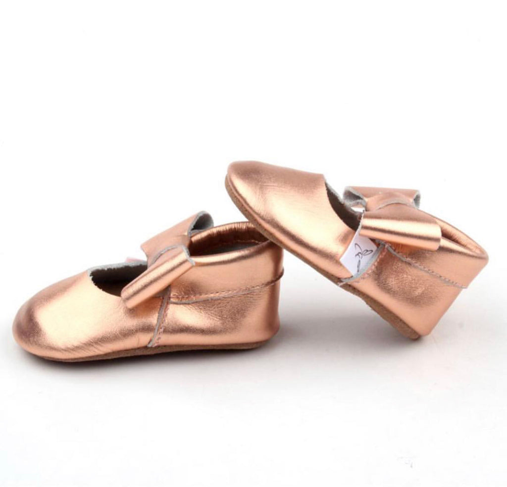 Rose Gold Bow Moccasin