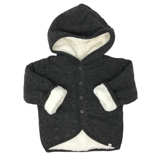 Charcoal Winter Snowdrift Hooded Jacket