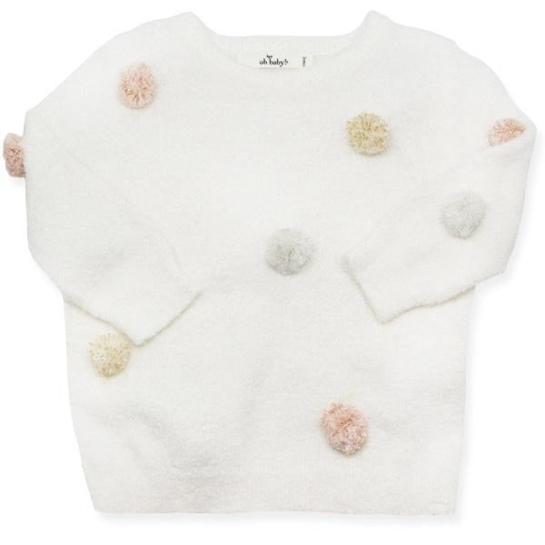 Cream Fuzzy Knit Brooklyn Sweater