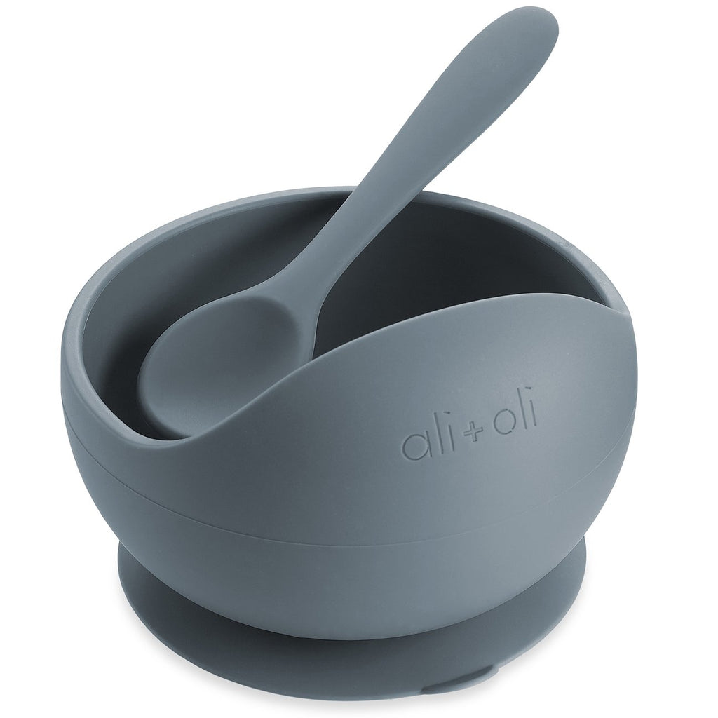 Iron Silicone Suction Bowl & Spoon